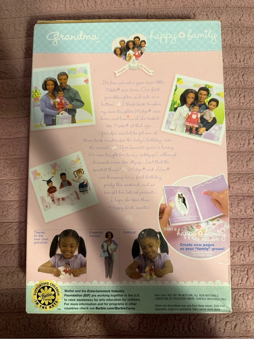 Barbie Happy  Family Neighborhood Grandma Doll AA -box wear- Rare HTF NRFB